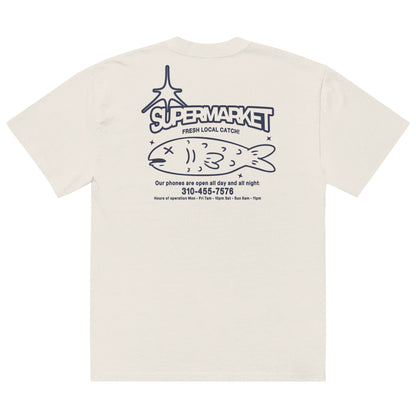 Supermarket Fresh Fish Tee in Off White