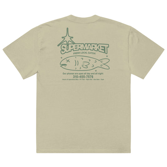 Supermarket Fresh Fish Tee in Faded Green